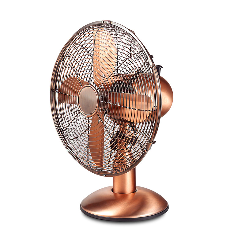 Retro 12 hüvelykes nagy teljesítményű fém asztali ventilátor