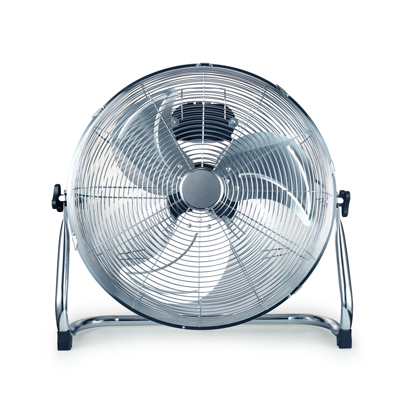 18 hüvelykes elektromos hordozható fém háztartási padlófúvó három kés pengével, erős szél fém ventilátorral