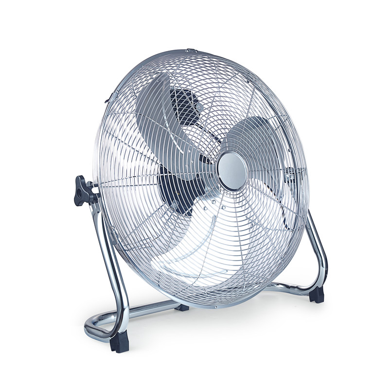 18 hüvelykes elektromos hordozható fém háztartási padlófúvó három kés pengével, erős szél fém ventilátorral