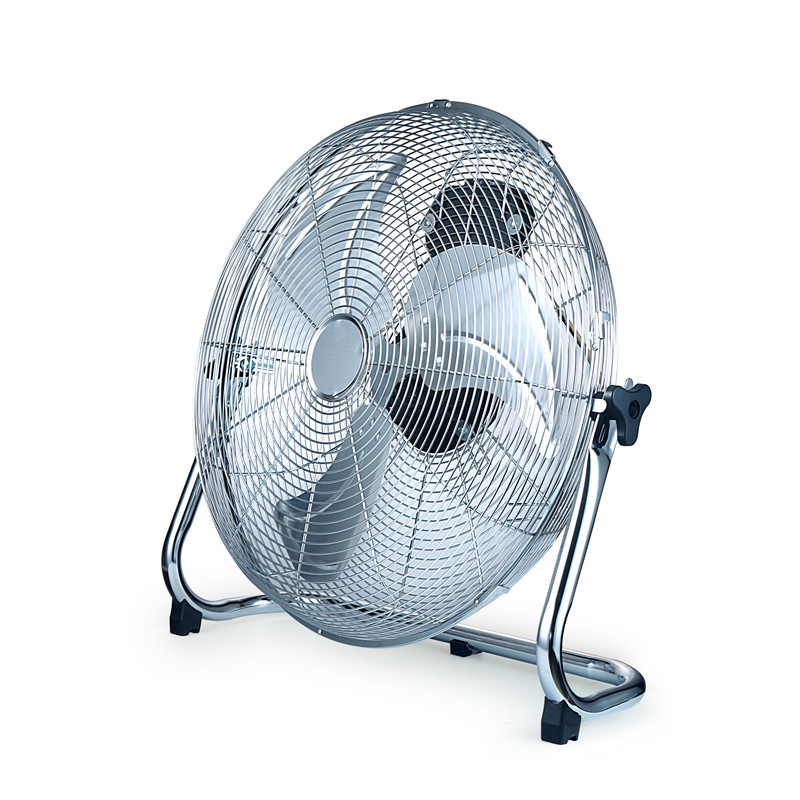 18 hüvelykes elektromos hordozható fém háztartási padlófúvó három kés pengével, erős szél fém ventilátorral